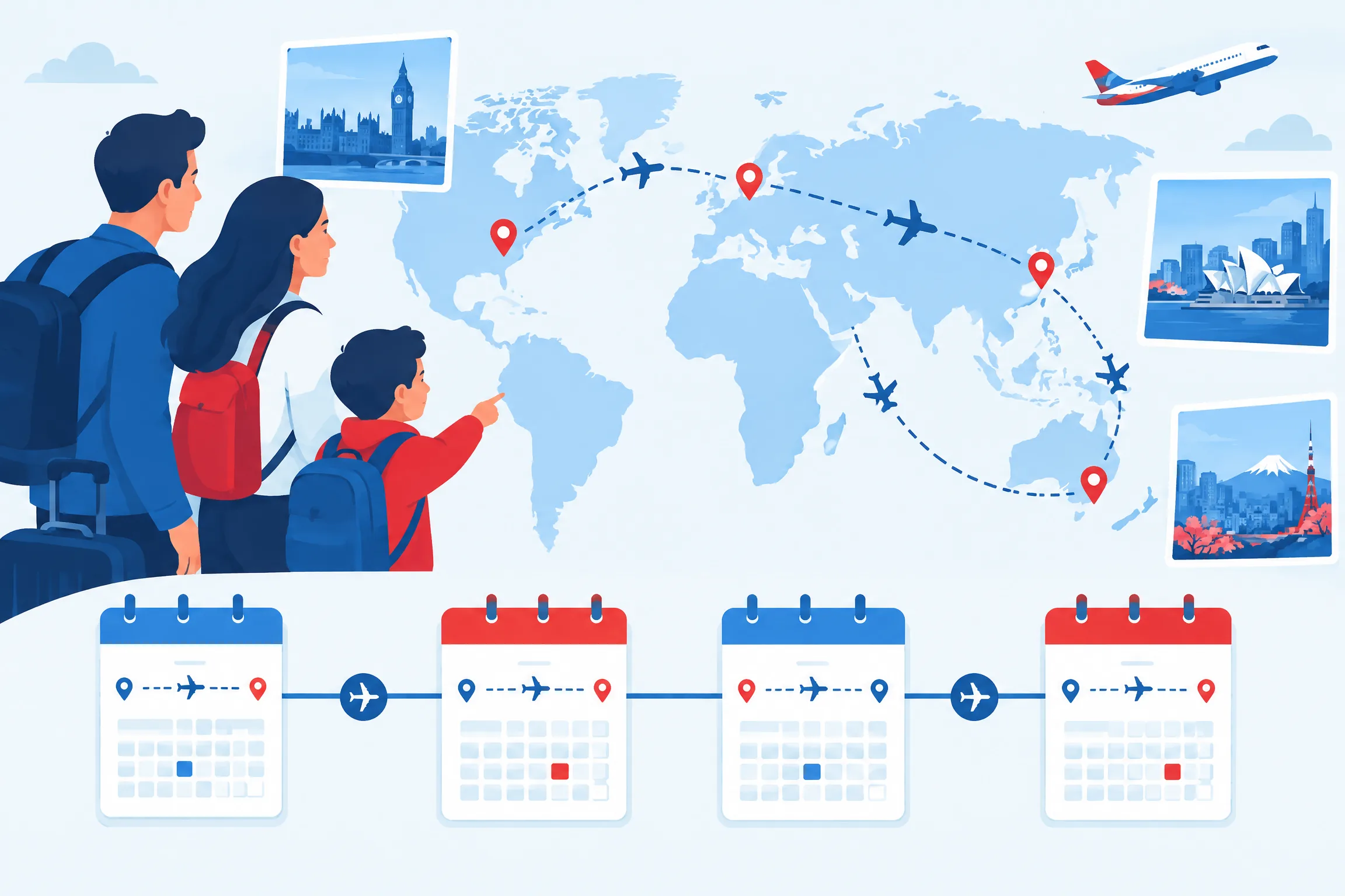 Gia đình kiểm tra các chặng bay Air China trong cùng booking