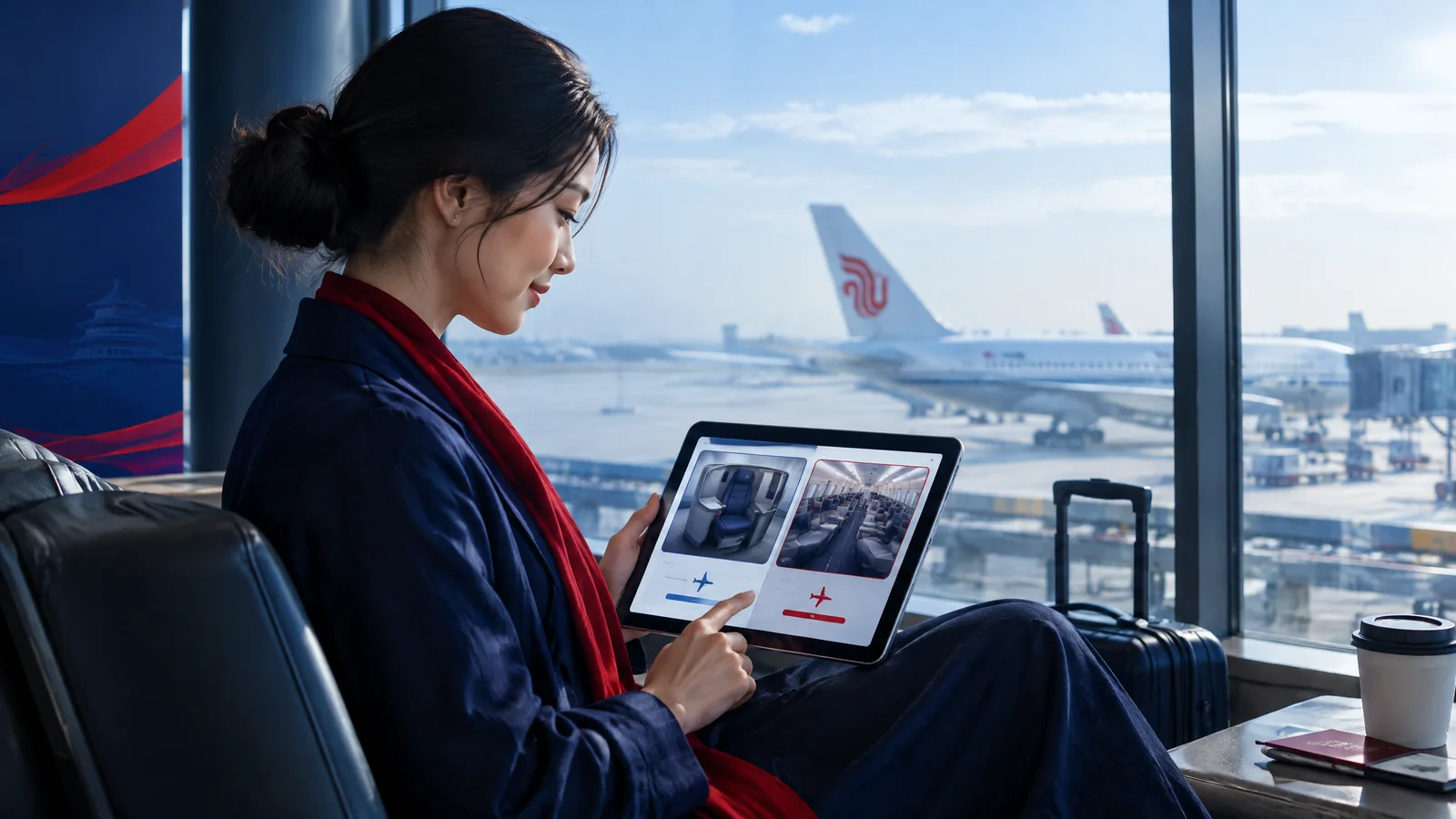 Hành khách Air China so sánh phương án nâng hạng một chặng và toàn hành trình