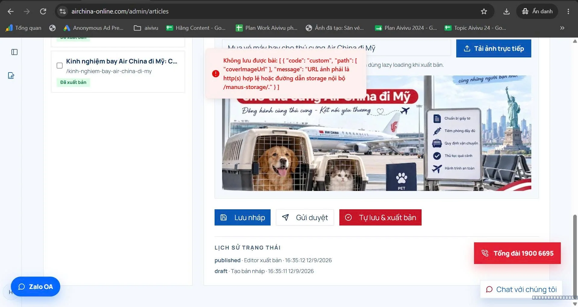 Ảnh minh họa hành khách và thú cưng chuẩn bị bay Air China đi Mỹ