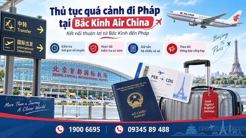 Thủ tục quá cảnh đi Pháp tại Bắc Kinh Air China