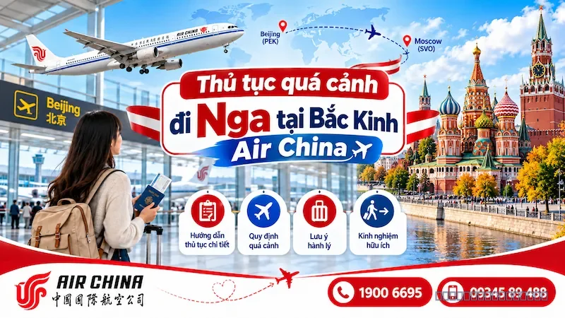 Thủ tục quá cảnh đi Nga tại Bắc Kinh Air China